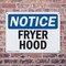 Signmission Fryer Hood, 14 in W x Rectangle, Plastic OS-2PACK-NS-P-1014-L-12928 - alternate 3